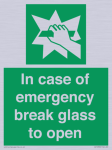 SV10399: In case of emergency break glass to open
