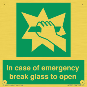 SV10399: In case of emergency break glass to open