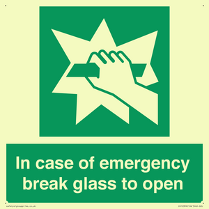 SV10399: In case of emergency break glass to open