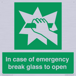 SV10399: In case of emergency break glass to open