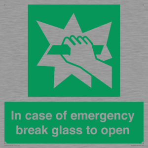 SV10399: In case of emergency break glass to open