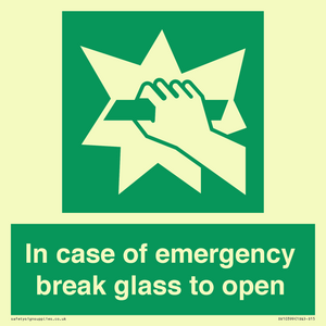 SV10399: In case of emergency break glass to open