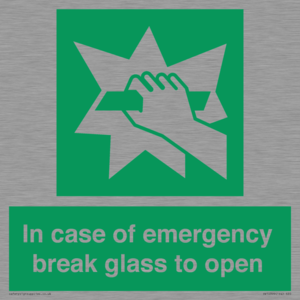 SV10399: In case of emergency break glass to open