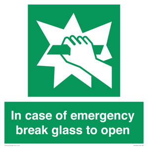 SV10399: In case of emergency break glass to open