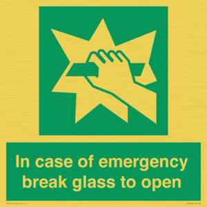 SV10399: In case of emergency break glass to open