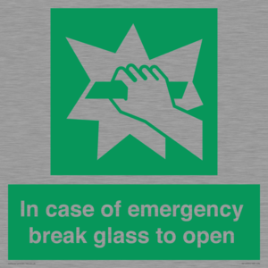 SV10399: In case of emergency break glass to open