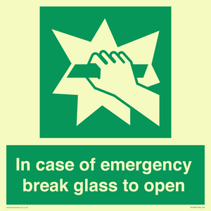 SV10399: In case of emergency break glass to open