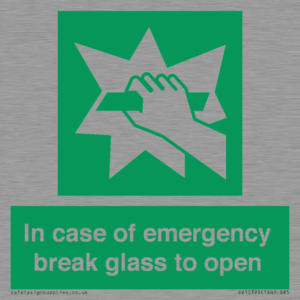 SV10399: In case of emergency break glass to open