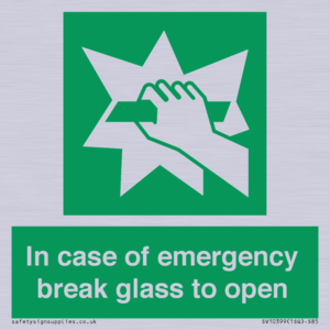 SV10399: In case of emergency break glass to open