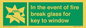 SV10411: In the event of fire break glass for key to window
