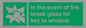 SV10411: In the event of fire break glass for key to window