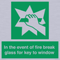 SV10411: In the event of fire break glass for key to window