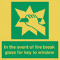 SV10411: In the event of fire break glass for key to window