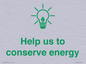 SV10482: Help us to conserve energy