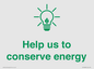 SV10482: Help us to conserve energy