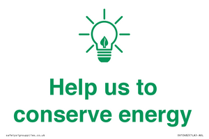 SV10482: Help us to conserve energy