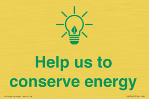 SV10482: Help us to conserve energy
