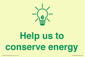 SV10482: Help us to conserve energy