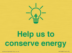 SV10482: Help us to conserve energy