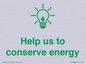 SV10482: Help us to conserve energy