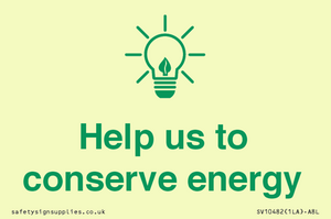 SV10482: Help us to conserve energy