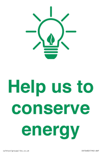 SV10482: Help us to conserve energy