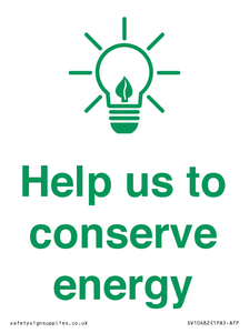SV10482: Help us to conserve energy