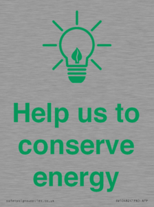 SV10482: Help us to conserve energy