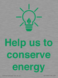 SV10482: Help us to conserve energy