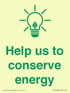 SV10482: Help us to conserve energy