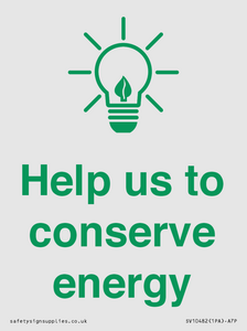 SV10482: Help us to conserve energy