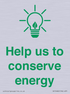 SV10482: Help us to conserve energy