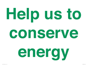SV10508: Help us to conserve energy