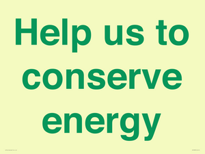 SV10508: Help us to conserve energy