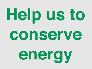 SV10508: Help us to conserve energy