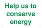 SV10508: Help us to conserve energy