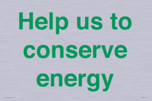 SV10508: Help us to conserve energy
