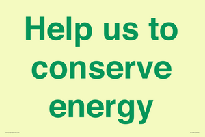 SV10508: Help us to conserve energy