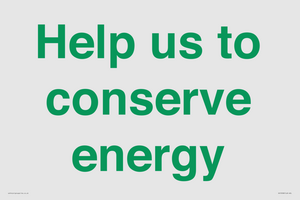 SV10508: Help us to conserve energy