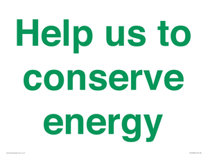 SV10508: Help us to conserve energy