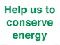 SV10508: Help us to conserve energy