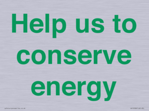 SV10508: Help us to conserve energy