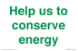 SV10508: Help us to conserve energy