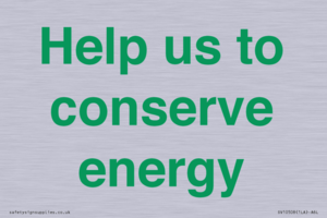 SV10508: Help us to conserve energy