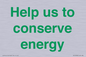 SV10508: Help us to conserve energy