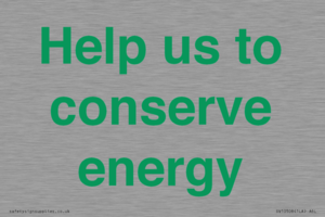 SV10508: Help us to conserve energy
