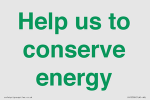 SV10508: Help us to conserve energy