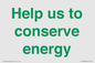 SV10508: Help us to conserve energy