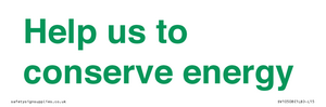 SV10508: Help us to conserve energy