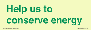 SV10508: Help us to conserve energy
